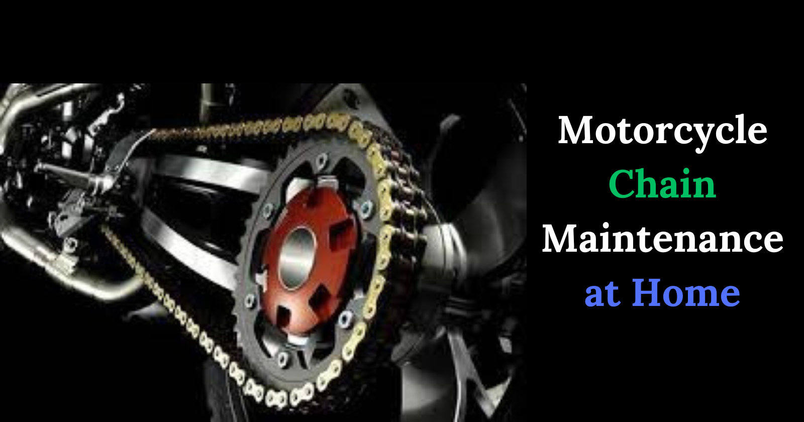 Illustration of Electric Motorcycle Chain Maintenance