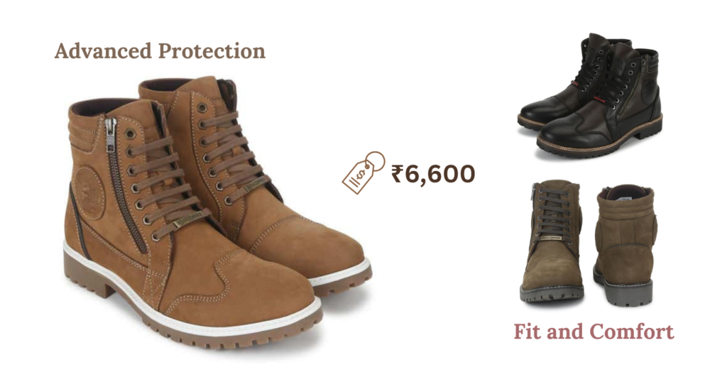 Highlighting the benefits of Royal Enfield Platoon Riding Boots, including superior protection, comfort, and style for every rider.