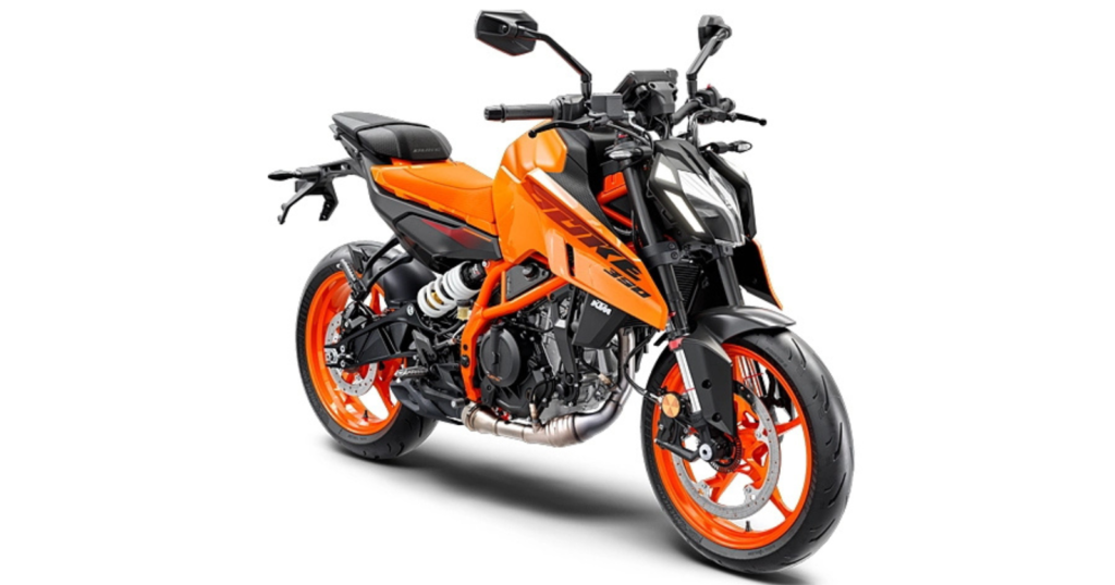 2025 KTM Duke 390 with cruise control and bi-directional quickshifter