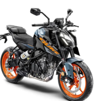 2025 KTM Duke 390 in new color scheme with updated features