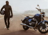 Front view of Royal Enfield Meteor 650 custom cruiser