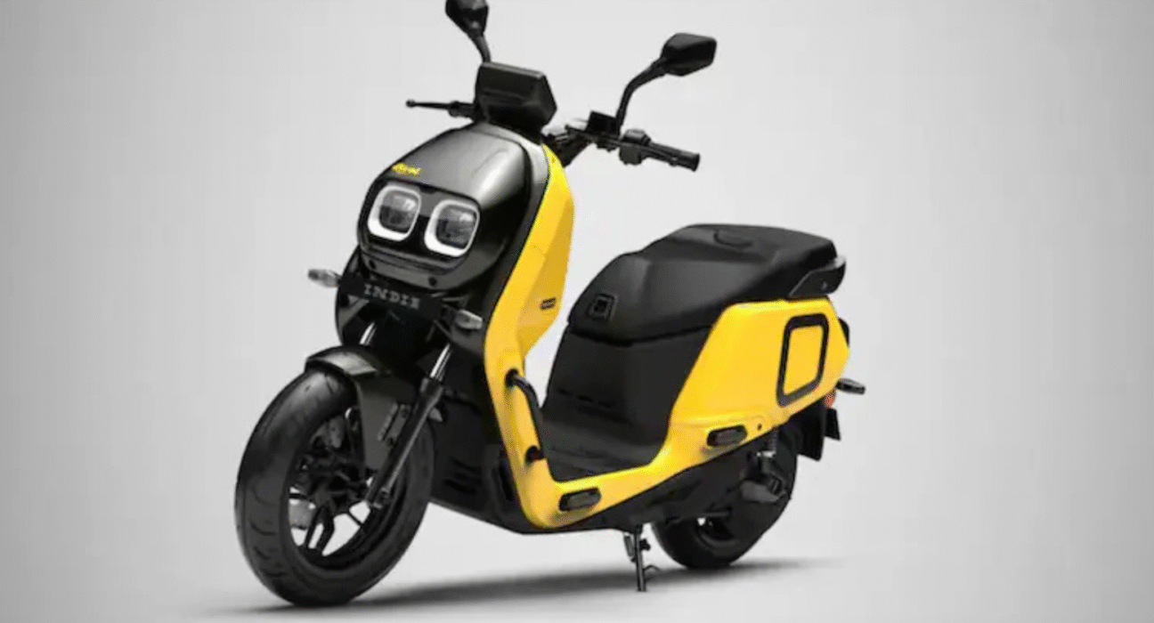 Close-up of Yamaha’s new EV headlamp and front apron