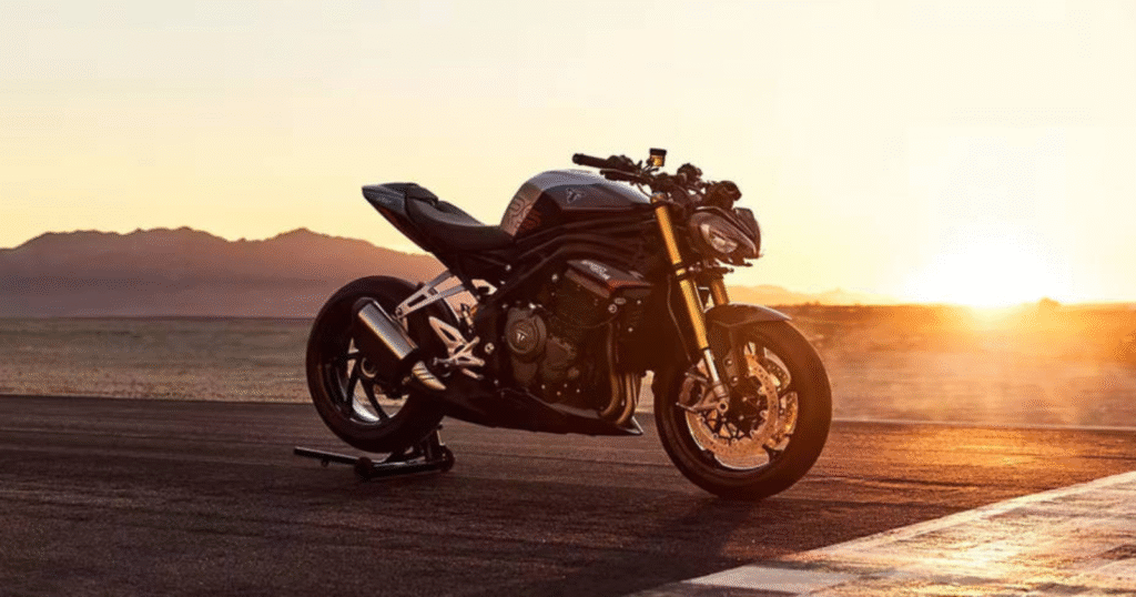2025 Triumph Speed Triple 1200 RS sunset view