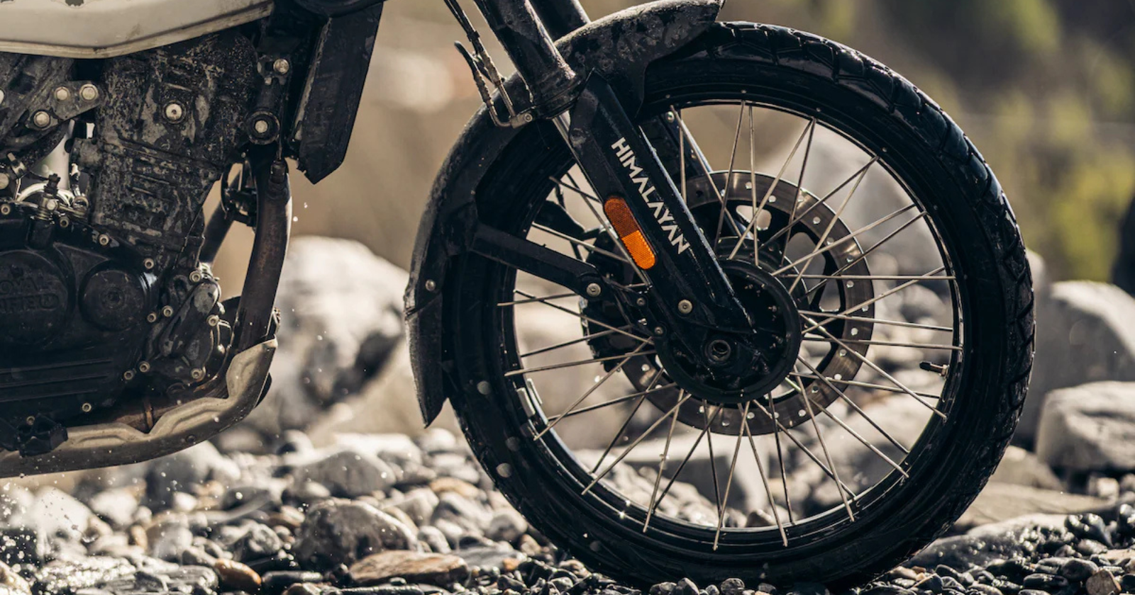 Royal Enfield Himalayan 450 with Tubeless Cross Spoke Wheels