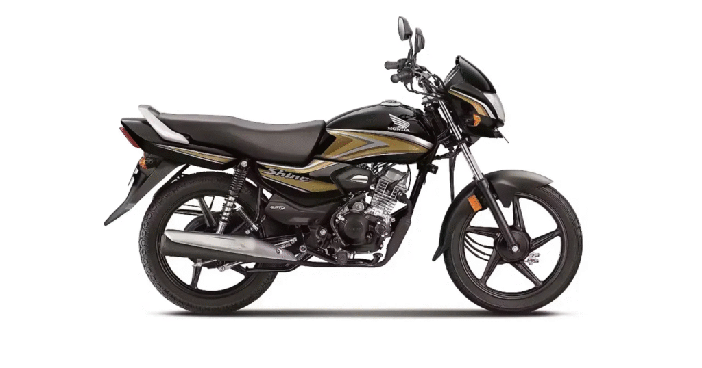 Honda Shine highlighting its refined engine and stylish graphics