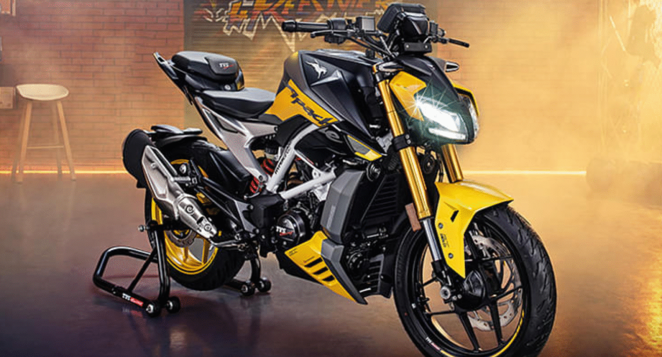 2025 tvs apache rtr 310 in yellow colour top model