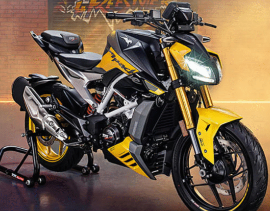 2025 tvs apache rtr 310 in yellow colour top model