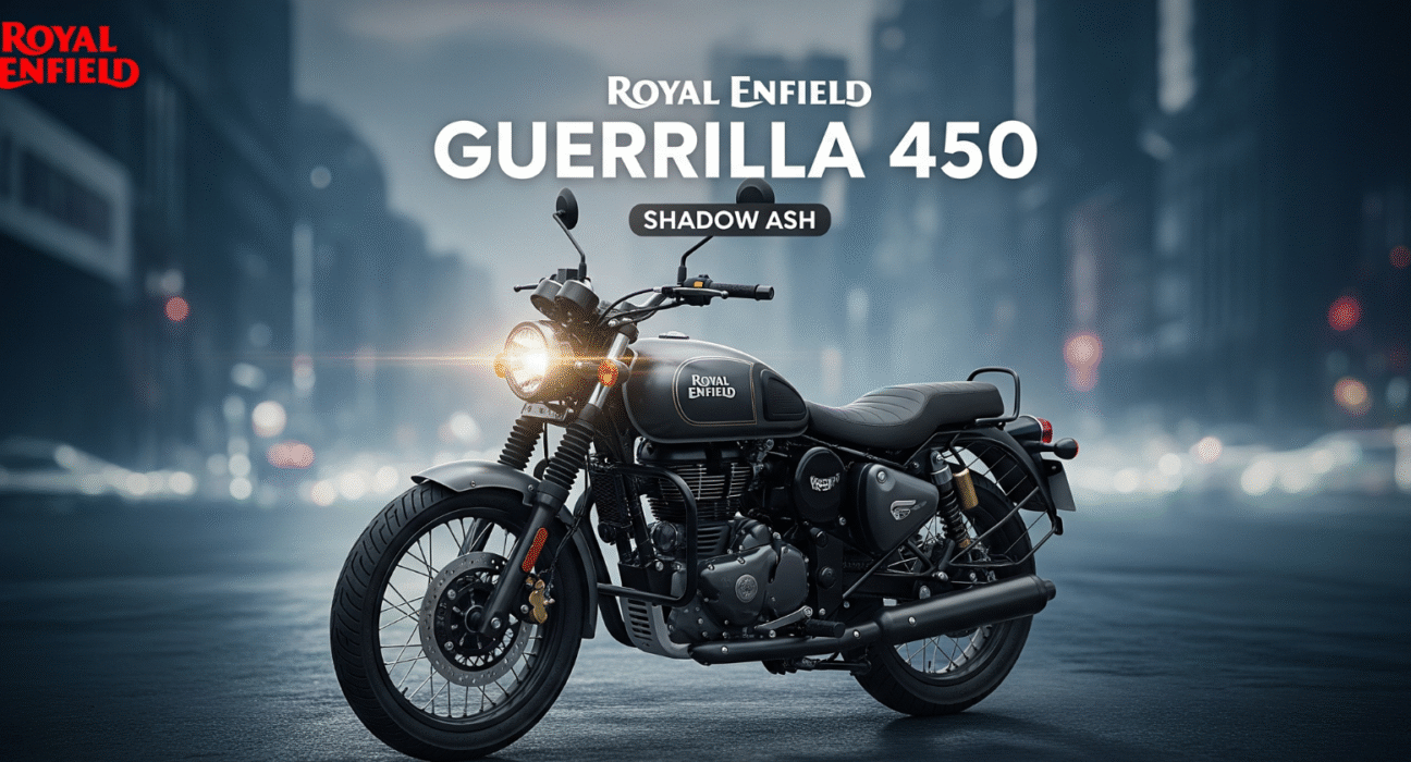 Royal Enfield Guerrilla 450 Shadow Ash Feature Image