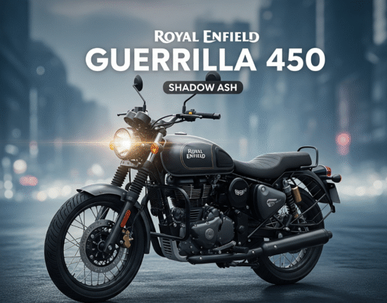 Royal Enfield Guerrilla 450 Shadow Ash Feature Image
