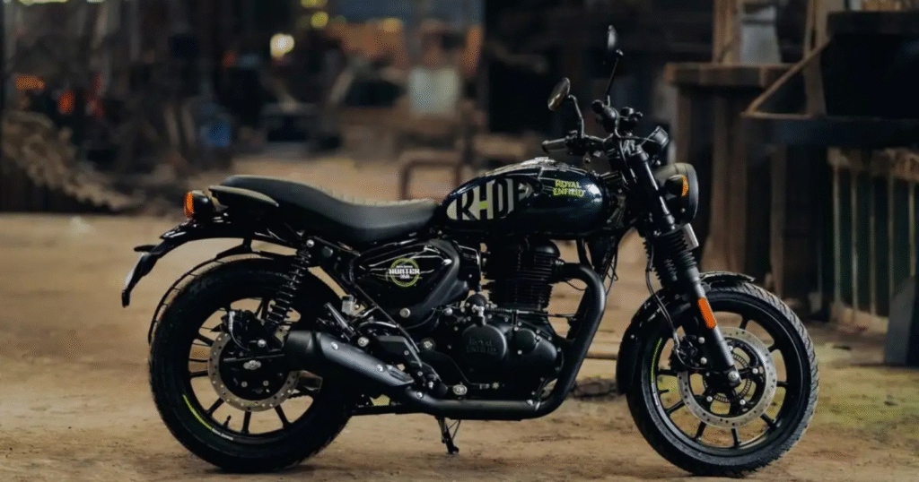 royal enfield graphite grey hunter 350 right side look