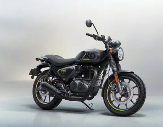 royal enfield graphite grey hunter 350 right side look