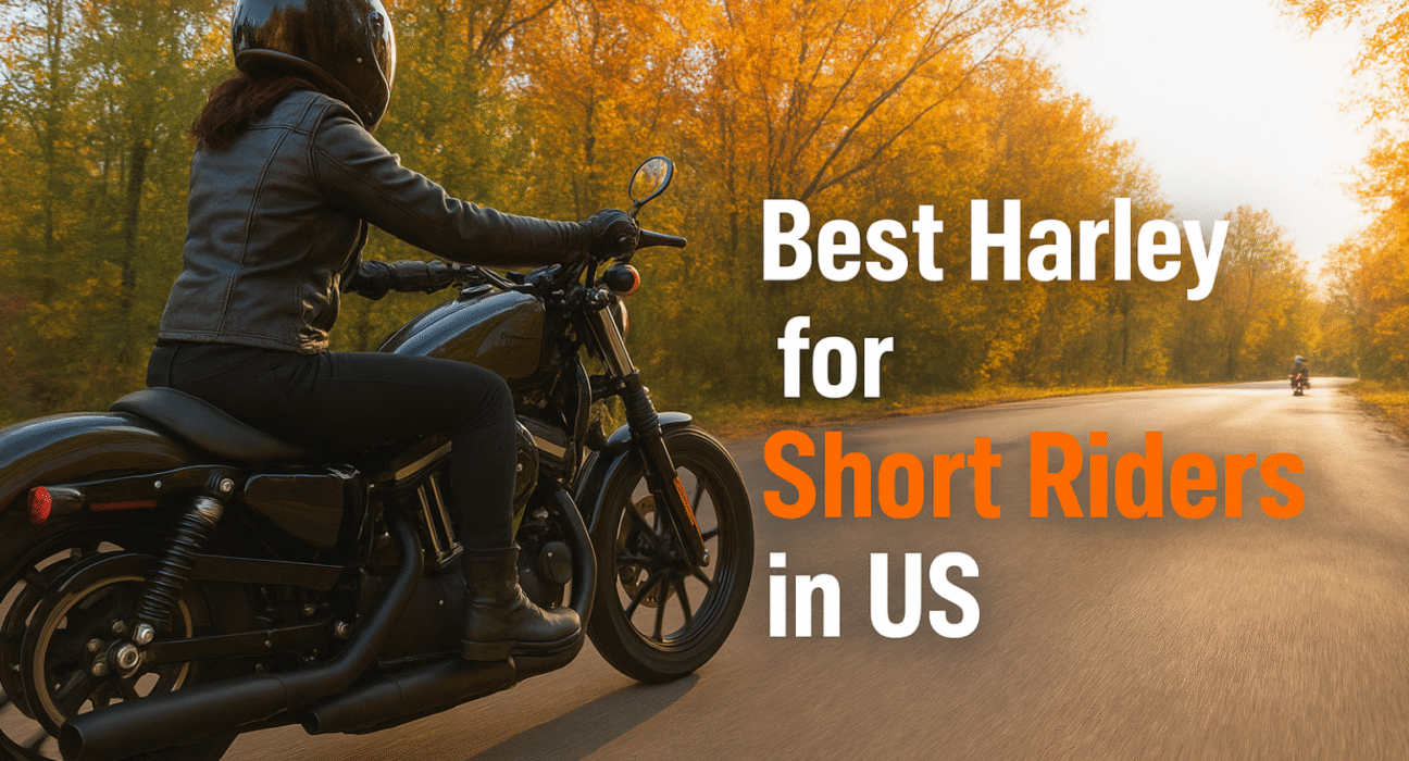 arley-Davidson rider on open highway with bold banner text highlighting affordable 2025 models in the U.S.