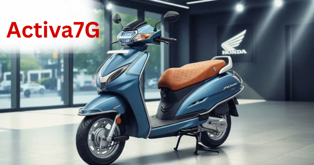 Left Profile of Honda Activa 7G 2025 in Blue colour