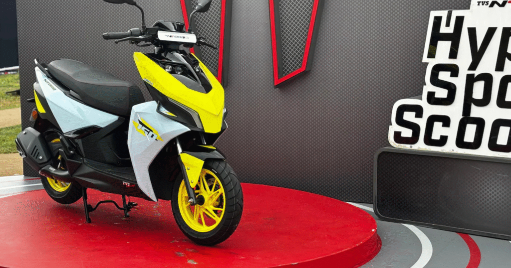 Tvs Ntorque 150 showcasing in Event