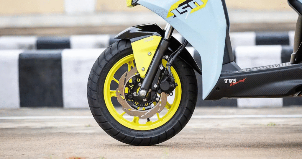 Front Alloy Wheel with Disc Brake of Tvs Ntorque 150
