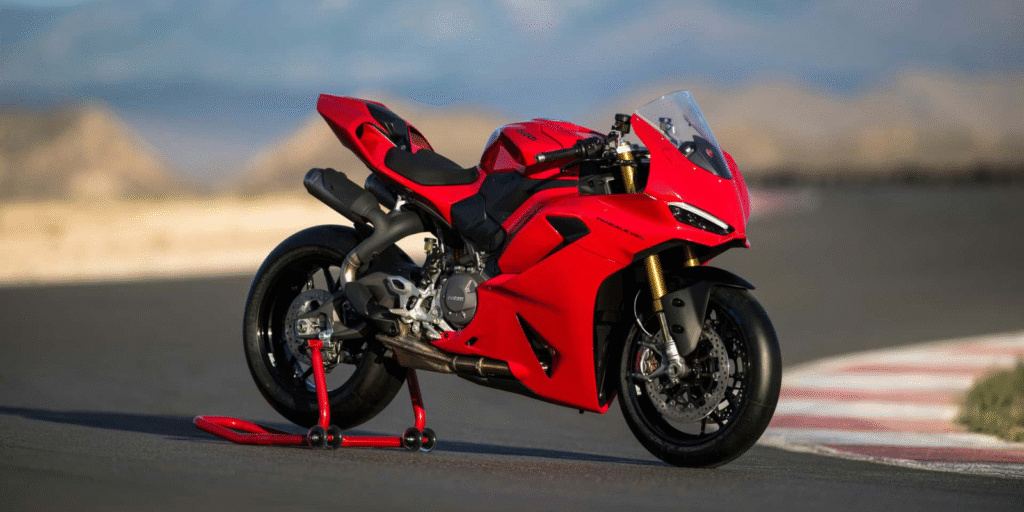 2025 Ducati Streetfighter V2 side profile showing updated styling and chassis