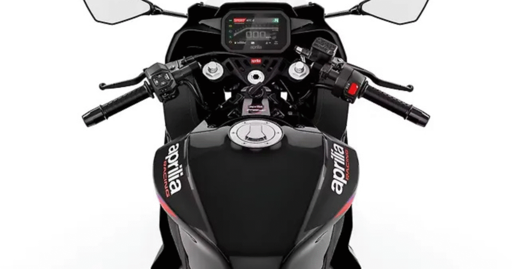 Close-up of Aprilia RS 457 GP Replica digital TFT display