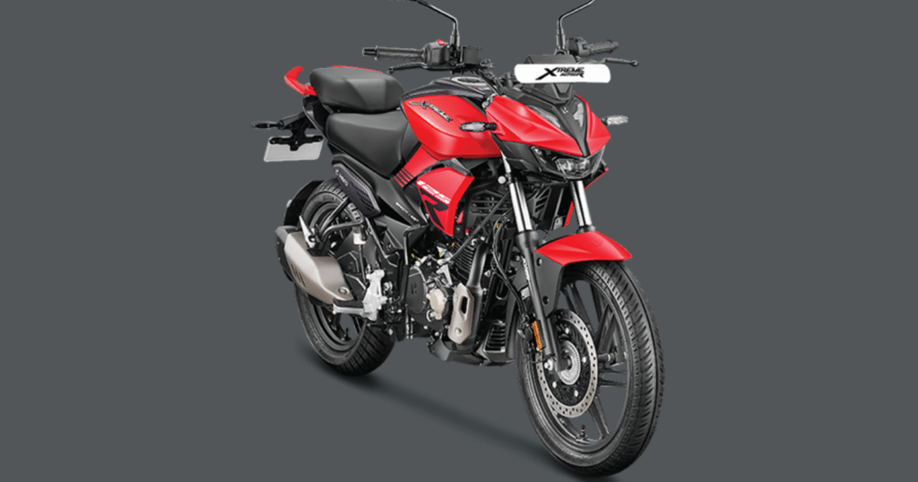 Hero Xtreme 125R front view displaying LED headlight, sharp indicators, and aggressive streetfighter look
