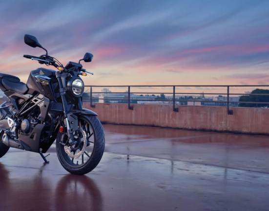 2026 Honda CB125R parked on the road showing right-side profile with new colour and Neo Sports Café design