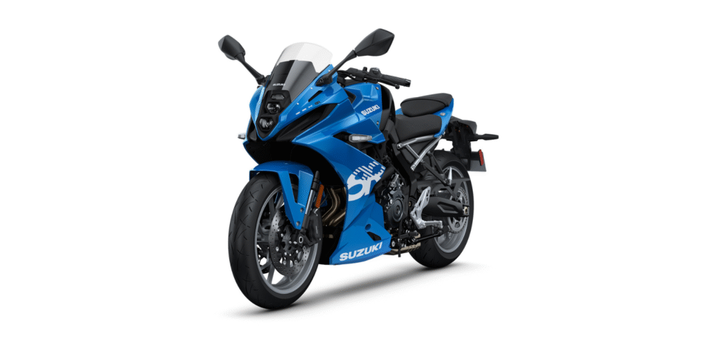 Front view of the Suzuki GSX-8R showcasing headlamp and fairing
