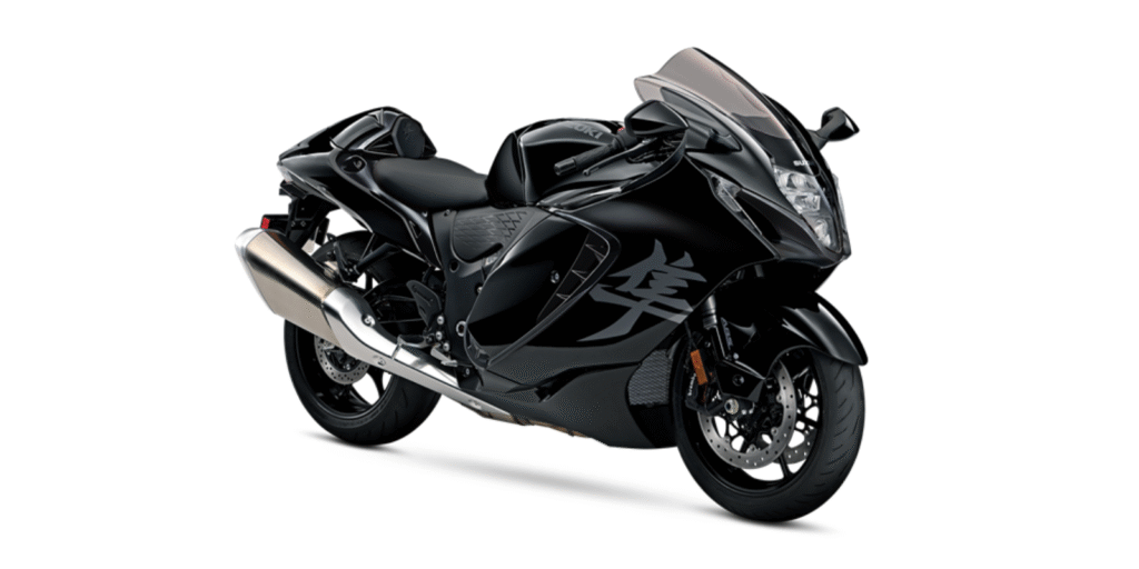 Right side profile of the Suzuki Hayabusa sports motorcycle