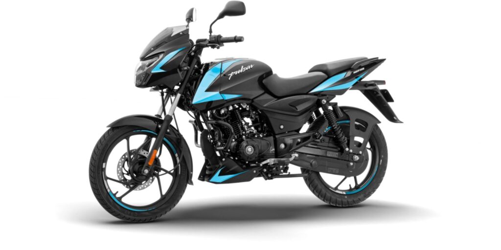 2026 Bajaj Pulsar 125 featuring black and blue colour scheme with sporty graphics