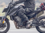 Next-generation KTM 790 Duke test mule seen during European road testing, showing revised body panels and sub-frame.
